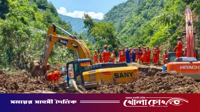 চীনে ভূমিধসে মৃত্যু বেড়ে ৪১