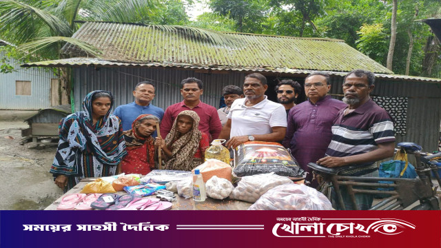 কালকিনি ও ডাসারের দুই অসহায় পরিবারের পাশে এমপি খোকন তালুকদার