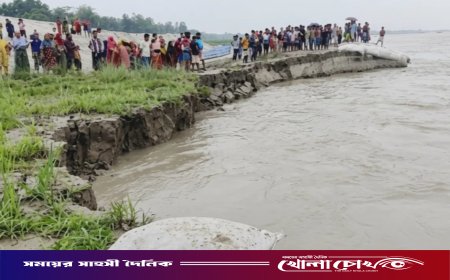দৌলতপুরে পদ্মার পাড় ধসে শিশু নিখোঁজ, চলছে যৌথ উদ্ধার অভিযান