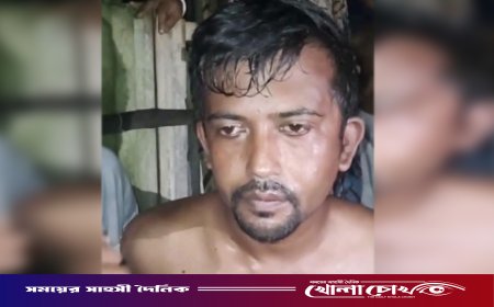 নারীর ঘর থেকে আপত্তিকর অবস্থায় ওয়ার্ড যুবদল সভাপতি আটক