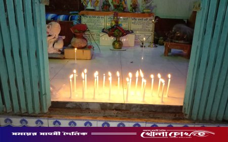 ফরিদপুরের নগরকান্দায় কেন্দ্রীয় কালী মন্দিরের তালা ভেঙে দুটি পিতলের মূর্তি চুরি