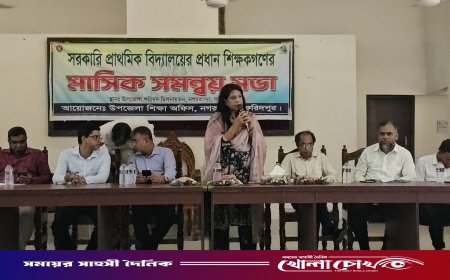 নগরকান্দায় প্রাথমিক বিদ্যালয়ের প্রধান শিক্ষকদের মাসিক সমন্বয় সভা অনুষ্ঠিত