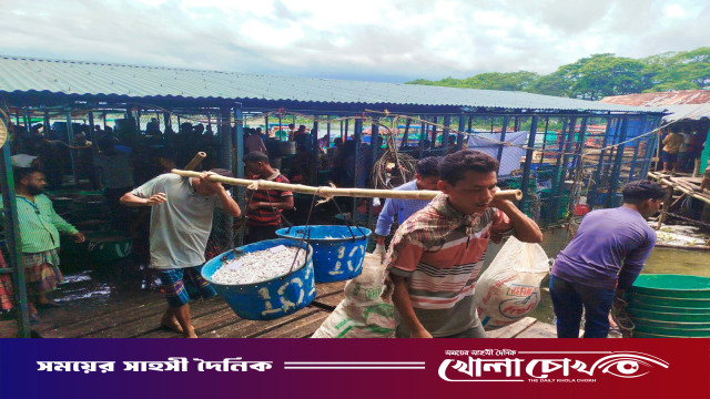 কাপ্তাই হ্রদে মাছ শিকার শুরু: প্রথম সপ্তাহেই ২২৪ টন মাছ আহরণ, রাজস্ব আয় ৫০ লাখ