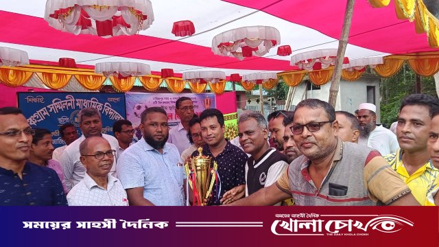নাজিরপুরে শিক্ষকদের ফুটবল টুর্নামেন্টে বেলুয়া বালিকা মাধ্যমিক বিদ্যালয় চ্যাম্পিয়ন