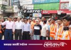 ফরিদপুরে ফুটপাত দখলমুক্ত করতে পৌরসভার উচ্ছেদ অভিযান, জনমনে স্বস্তি