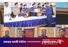 ফরিদপুর জেলায় শ্রেষ্ঠ ওসি রাসুল সামদানী আজাদসহ নগরকান্দার তিন কর্মকর্তাকে সম্মাননা স্মারক প্রদান