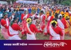 নওগাঁর পত্নীতলায় নেচে-গেয়ে উদযাপিত হলো ঐতিহ্যবাহী কারাম উৎসব