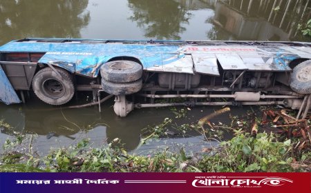 ফরিদপুরের নগরকান্দায় বাস-ট্রাকের মুখোমুখি সংঘর্ষে আহত ১৫-১৬