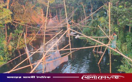 নগরকান্দায় দেশীয় মাছ রক্ষায় মৎস্য অধিদপ্তরের অভিযান: চায়না দুয়ারি জাল ধ্বংস ও ভেসাল উচ্ছেদ