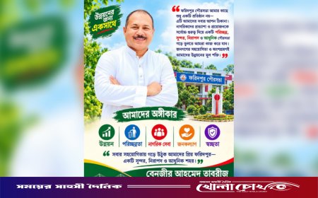 'উন্নয়নের জন্য একসাথে’: পরিচ্ছন্ন ও আধুনিক ফরিদপুর গড়ার অঙ্গীকার বেনজীর আহমেদ তাবরীজের