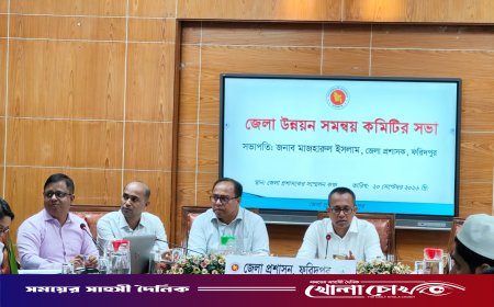 ফরিদপুরে জেলা উন্নয়ন সমন্বয় কমিটির সভা অনুষ্ঠিত; উন্নয়ন কাজ গতিশীল করার নির্দেশ