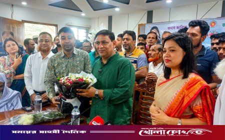 ডাসারে বিদায়ী ইউএনওকে সংবর্ধনা ও নবাগত ইউএনওকে বরণ