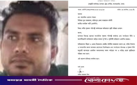 দলীয় শৃঙ্খলাভঙ্গের দায়ে এনসিপির ফরিদপুর জেলার সিনিয়র যুগ্ম আহ্বায়ক স্থায়ী বহিষ্কার