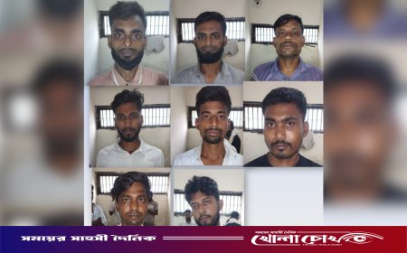 ভাঙ্গায় ডাকাতির প্রস্তুতিকালে দেশীয় অস্ত্রসহ ডাকাত সর্দারসহ গ্রেপ্তার ৮