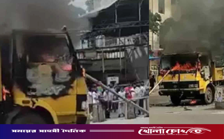 মিরপুরে সিটি করপোরেশনের ৩ গাড়িতে আগুন, পুলিশের গাড়ি ভাঙচুর