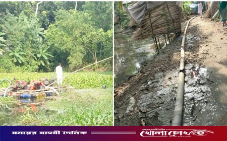 নগরকান্দায় অবৈধভাবে বালু উত্তোলনের বিরুদ্ধে প্রশাসনের অভিযান, পাইপ বিনষ্ট