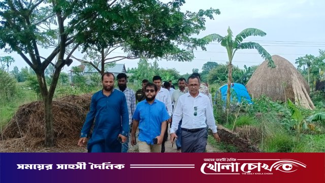 ফরিদপুরের জেলা প্রশাসক কর্তৃক সদরপুরের দুর্গম চরাঞ্চল পরিদর্শন