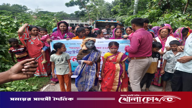 হাতিয়ায় পরমেশ্বর ভগবান শ্রীকৃষ্ণের জন্মতিথিতে বর্ণাঢ্য মঙ্গল শোভাযাত্রা