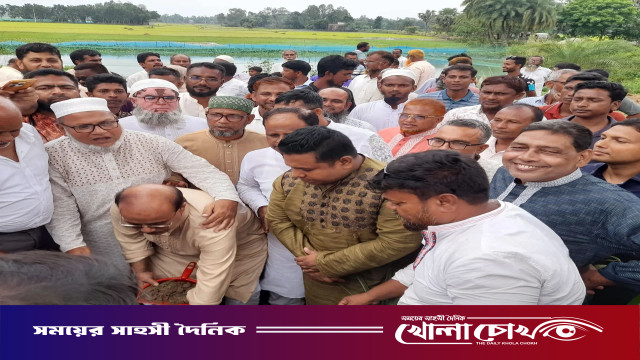 আত্রাইয়ের ঐতিহাসিক পতিসর সড়কের সৌন্দর্যবর্ধনে ৩ হাজার তাল গাছের চারা রোপণ