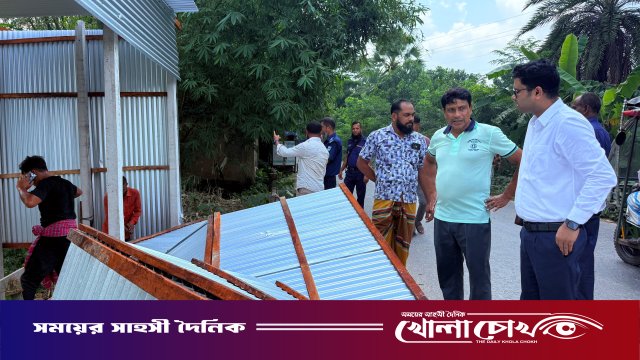 নগরকান্দায় ভ্রাম্যমাণ আদালতের অভিযান, অবৈধ স্থাপনা উচ্ছেদ ও বেকারিকে জরিমানা