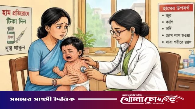 ফরিদপুরে ২৪ ঘণ্টায় ৪৬ জনের হাম শনাক্ত, হাসপাতালে চিকিৎসাধীন ১১২