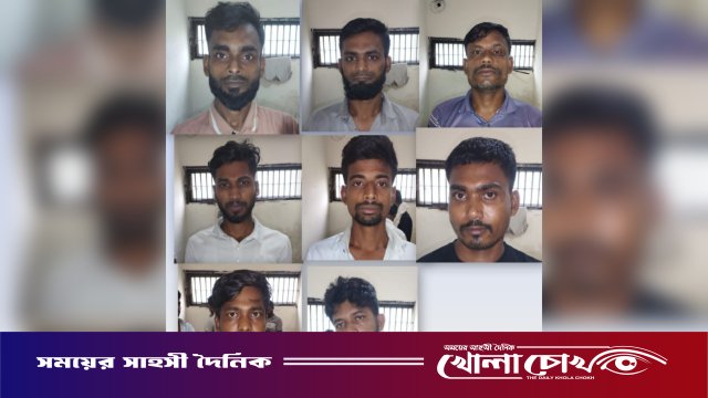 ভাঙ্গায় ডাকাতির প্রস্তুতিকালে দেশীয় অস্ত্রসহ ডাকাত সর্দারসহ গ্রেপ্তার ৮