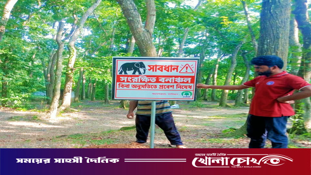কাপ্তাই সীতা পাহাড় সংরক্ষিত বনে পর্যটক প্রবেশে নিষেধাজ্ঞা, সাঁটানো হলো সতর্কবার্তা