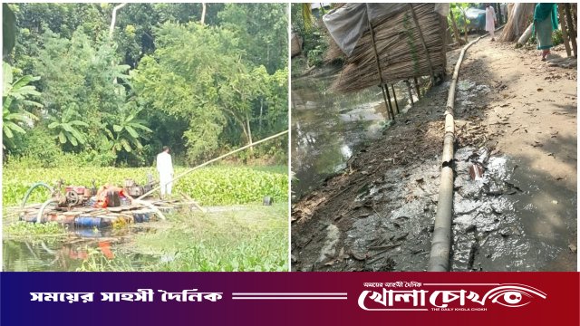 নগরকান্দায় অবৈধভাবে বালু উত্তোলনের বিরুদ্ধে প্রশাসনের অভিযান, পাইপ বিনষ্ট