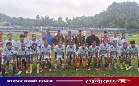 সম্প্রীতির ফুটবল টুর্নামেন্ট: নারী বিভাগে চ্যাম্পিয়ন থানচি