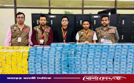 শাহজালালে তিন যাত্রীর ব্যাগে ৩২ লাখ টাকার বিদেশি সিগারেট