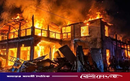 মধ্যরাতে আগুনে পুড়ল ঝলমল সিনেমা হলসহ ২০ দোকান