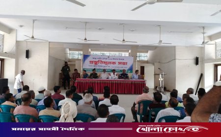 কালকিনিতে শারদীয় দুর্গাপূজা উদযাপনে প্রস্তুতিমূলক সভা অনুষ্ঠিত