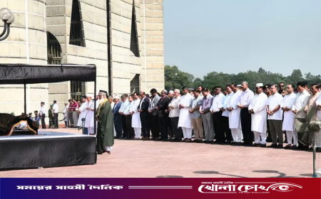 বিএনপি নেতা সালাহউদ্দিন আহমেদের প্রথম জানাজা সম্পন্ন