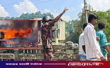 কক্সবাজারে রিসোর্টে আগুন: উদ্ধার সহায়তায় বিজিবি