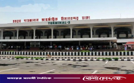 শাহজালাল বিমানবন্দরের স্টোর বিল্ডিংয়ে আগুন
