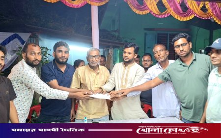 আলফাডাঙ্গায় পূজামণ্ডপ পরিদর্শনে ভাইস চেয়ারম্যান পদপ্রার্থী হেমায়েত হোসেন: দিলেন আর্থিক সহায়তা