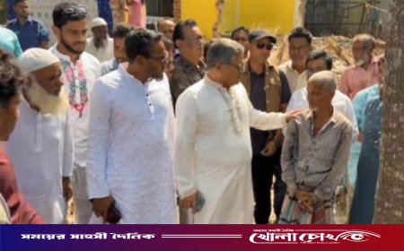 সদরপুরে অগ্নিকাণ্ডে ক্ষতিগ্রস্ত বাড়ি পরিদর্শনে এমপি শহিদুল ইসলাম বাবুল, সহায়তার আশ্বাস
