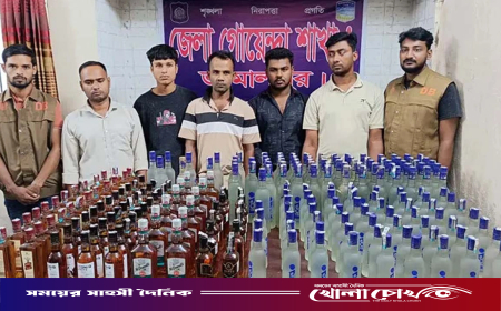 ২১৭ বোতল ভারতীয় মদসহ ছাত্রদল নেতা গ্রেপ্তার