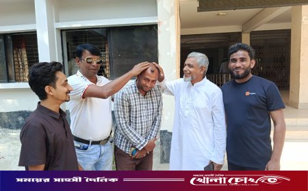আলফাডাঙ্গায় ইউপি চেয়ারম্যান পদপ্রার্থী আরবের সৌজন্য সাক্ষাৎ, চাইলেন জ্যেষ্ঠ নেতাদের দোয়া