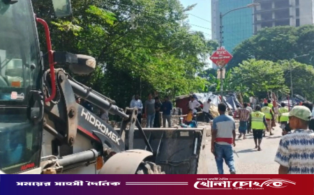 নিকুঞ্জের ৭ ফুটপাত দখলমুক্ত করতে ৭২ ঘণ্টার আলটিমেটাম