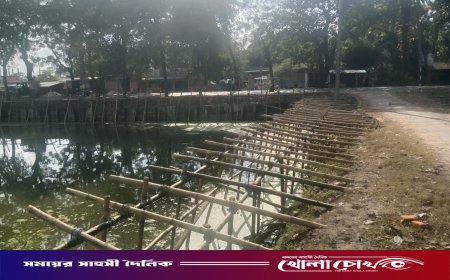 কালকিনিতে প্রশাসনের অনুমতি ছাড়াই মহাসড়ক দখল করে কুণ্ডুবাড়ি মেলার দোকান নির্মাণের অভিযোগ