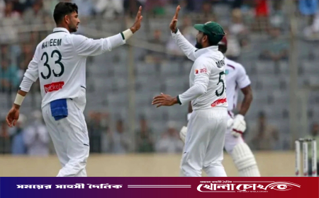 নাঈমের তাণ্ডবে লিড পেল বাংলাদেশ