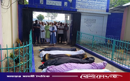 এক সঙ্গে চিরনিদ্রায় শায়িত বজ্রপাতে নিহত পাবনার ৬ শিশু-কিশোর
