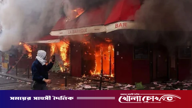 ফ্রান্সজুড়ে বিক্ষোভে সহিংসতা, গ্রেপ্তার ১২০০; আহত দেড় শতাধিক পুলিশ