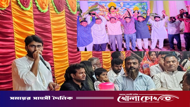 বোয়ালমারীতে পূজামণ্ডপ পরিদর্শন ও অনুদান দিলেন সম্ভাব্য চেয়ারম্যান প্রার্থী কাজী আলিমুজ্জামান