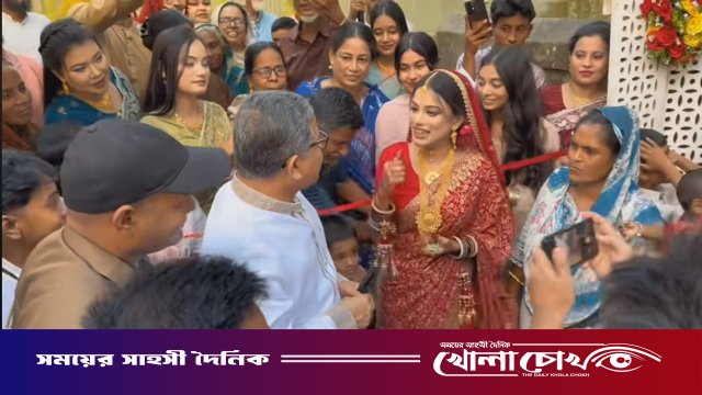 সদরপুরে বরযাত্রীর অপেক্ষায় থাকা বিয়েবাড়িতে এমপি বাবুল, উচ্ছ্বসিত কনেপক্ষ